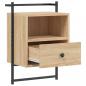 Preview: Wand-Nachttisch Sonoma-Eiche 40x30x61 cm Holzwerkstoff