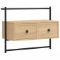 Preview: TV-Wandschrank Sonoma-Eiche 60,5x30x51 cm Holzwerkstoff