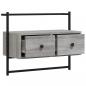 Preview: TV-Wandschrank Grau Sonoma 60,5x30x51 cm Holzwerkstoff