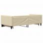 Preview: Tagesbett Ausziehbar Creme 90x200 cm Stoff