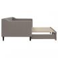 Preview: Tagesbett Ausziehbar Taupe 80x200 cm Stoff