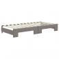 Preview: Tagesbett Ausziehbar mit Matratzen Taupe 90x200 cm Stoff