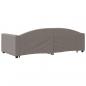 Preview: Tagesbett Ausziehbar mit Schubladen Taupe 100x200 cm Stoff