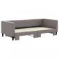 Preview: Tagesbett Ausziehbar Taupe 90x200 cm Stoff