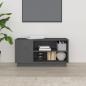 Preview: TV-Schrank Grau 80x35x40,5 cm Massivholz Kiefer