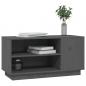 Preview: TV-Schrank Grau 80x35x40,5 cm Massivholz Kiefer