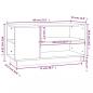 Preview: TV-Schrank Grau 80x35x40,5 cm Massivholz Kiefer