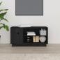 Preview: TV-Schrank Schwarz 80x35x40,5 cm Massivholz Kiefer