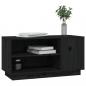 Preview: TV-Schrank Schwarz 80x35x40,5 cm Massivholz Kiefer