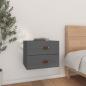 Preview: ARDEBO.de - Wand-Nachttisch Grau 50x36x40 cm