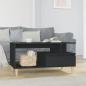 Preview: ARDEBO.de - Couchtisch Schwarz 90x49x45 cm Holzwerkstoff