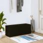 Preview: ARDEBO.de - Wand-Schuhschrank Schwarz 100x35x38 cm Holzwerkstoff