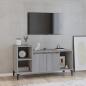 Preview: ARDEBO.de - TV-Schrank Grau Sonoma 100x35x55 cm Holzwerkstoff