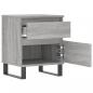 Preview: Nachttische 2 Stk. Grau Sonoma 40x35x50 cm Holzwerkstoff