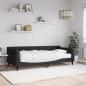 Preview: ARDEBO.de - Tagesbett mit Matratze Schwarz 90x200 cm Stoff