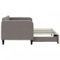 Preview: Tagesbett Ausziehbar Taupe 80x200 cm Stoff