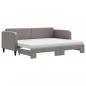 Preview: Tagesbett Ausziehbar mit Matratzen Taupe 80x200 cm Stoff