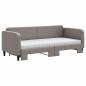 Preview: Tagesbett Ausziehbar mit Matratzen Taupe 80x200 cm Stoff