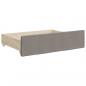 Preview: Tagesbett Ausziehbar mit Schubladen Taupe 80x200 cm Stoff