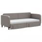 Preview: Tagesbett Ausziehbar mit Schubladen Taupe 80x200 cm Stoff