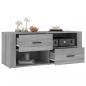 Preview: TV-Schrank Grau Sonoma 100x35x40 cm Holzwerkstoff