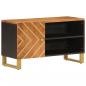 Preview: TV-Schrank Braun und Schwarz 80x31,5x46 cm Massivholz Mango