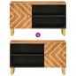 Preview: TV-Schrank Braun und Schwarz 80x31,5x46 cm Massivholz Mango