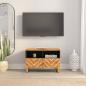 Preview: ARDEBO.de - TV-Schrank Braun und Schwarz 70x33,5x46 cm Massivholz Mango