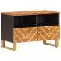 Preview: TV-Schrank Braun und Schwarz 70x33,5x46 cm Massivholz Mango