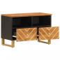 Preview: TV-Schrank Braun und Schwarz 70x33,5x46 cm Massivholz Mango