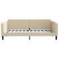 Preview: Tagesbett Ausziehbar mit Schubladen Creme 90x200 cm Stoff