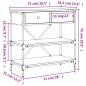 Preview: Konsolentisch Schwarz 75x34,5x75 cm Holzwerkstoff