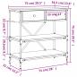 Preview: Konsolentisch Räuchereiche 75x34,5x75 cm Holzwerkstoff