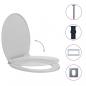 Preview: Toilettensitz mit Absenkautomatik Quick-Release Hellgrau Oval