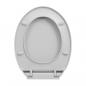 Preview: Toilettensitz mit Absenkautomatik Quick-Release Hellgrau Oval