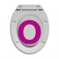 Preview: Toilettensitz mit Absenkautomatik Quick-Release Hellgrau Oval