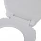 Preview: Toilettensitz mit Absenkautomatik Weiß Oval