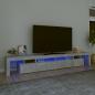 Preview: ARDEBO.de - TV-Schrank mit LED-Leuchten Betongrau 260x36,5x40 cm