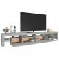 Preview: TV-Schrank mit LED-Leuchten Betongrau 260x36,5x40 cm