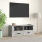 Preview: ARDEBO.de - TV-Schrank Betongrau 100x35x40 cm Holzwerkstoff