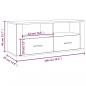 Preview: TV-Schrank Betongrau 100x35x40 cm Holzwerkstoff