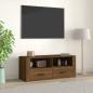 Preview: ARDEBO.de - TV-Schrank Braun Eichen-Optik 100x35x40 cm Holzwerkstoff