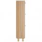 Preview: Schuhschrank Braun 52x25x115 cm Holzwerkstoff & Rattan Natur