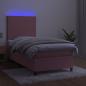 Preview: Boxspringbett mit Matratze & LED Rosa 90x190 cm Samt