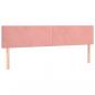 Preview: Kopfteile 2 Stk. Rosa 90x5x78/88 cm Samt