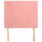 Preview: Kopfteile 2 Stk. Rosa 90x5x78/88 cm Samt