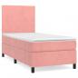 Preview: Boxspringbett mit Matratze Rosa 90x190 cm Samt