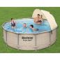 Preview: ARDEBO.de - Bestway Power Steel Swimmingpool Set mit Dach 396x107 cm