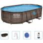 Preview: ARDEBO.de - Bestway Power Steel Swimmingpool Set 488x305x107 cm