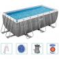 Preview: Bestway Power Steel Pool-Set Rechteckig 412x201x122 cm